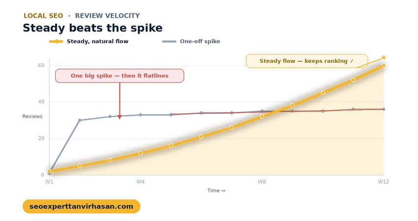 review velocity over time boosting local SEO