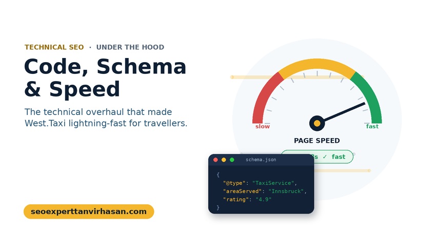 technical SEO for transport — schema and site speed case study